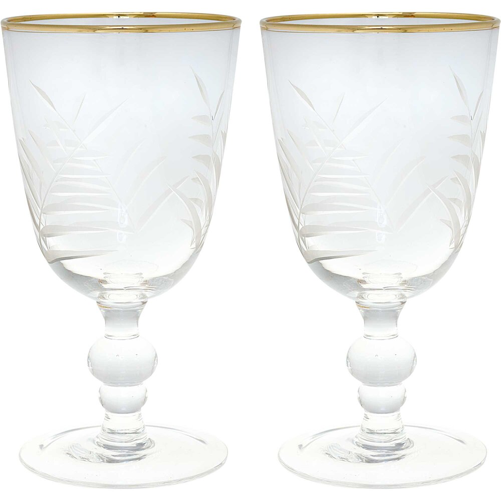 GREENGATE Weingläser mit Goldrand, 2-er Set GREENGATE Weingläser mit Goldrand, 2-er Set