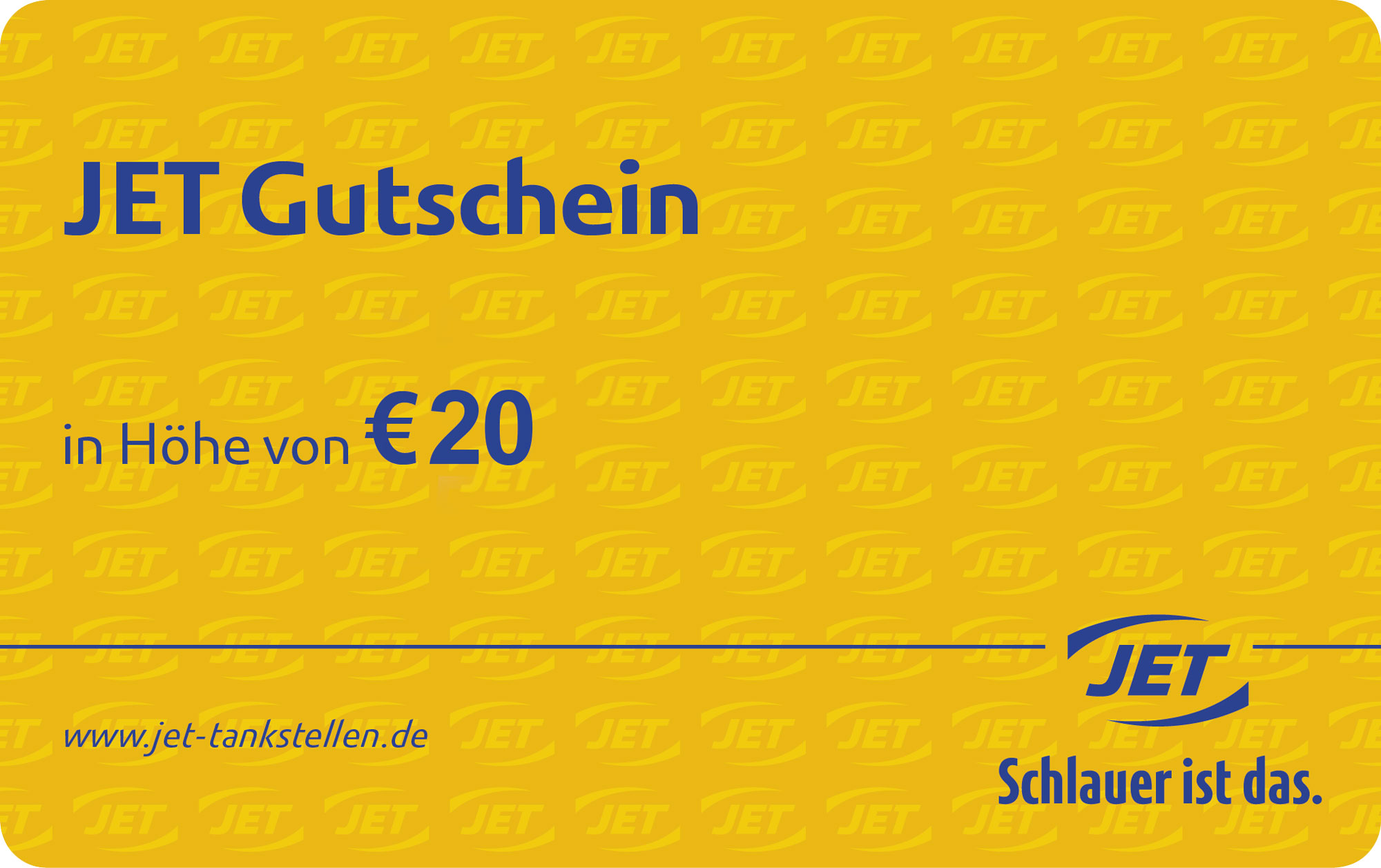 JET-Gutschein 20,– € JET-Gutschein 20,– €