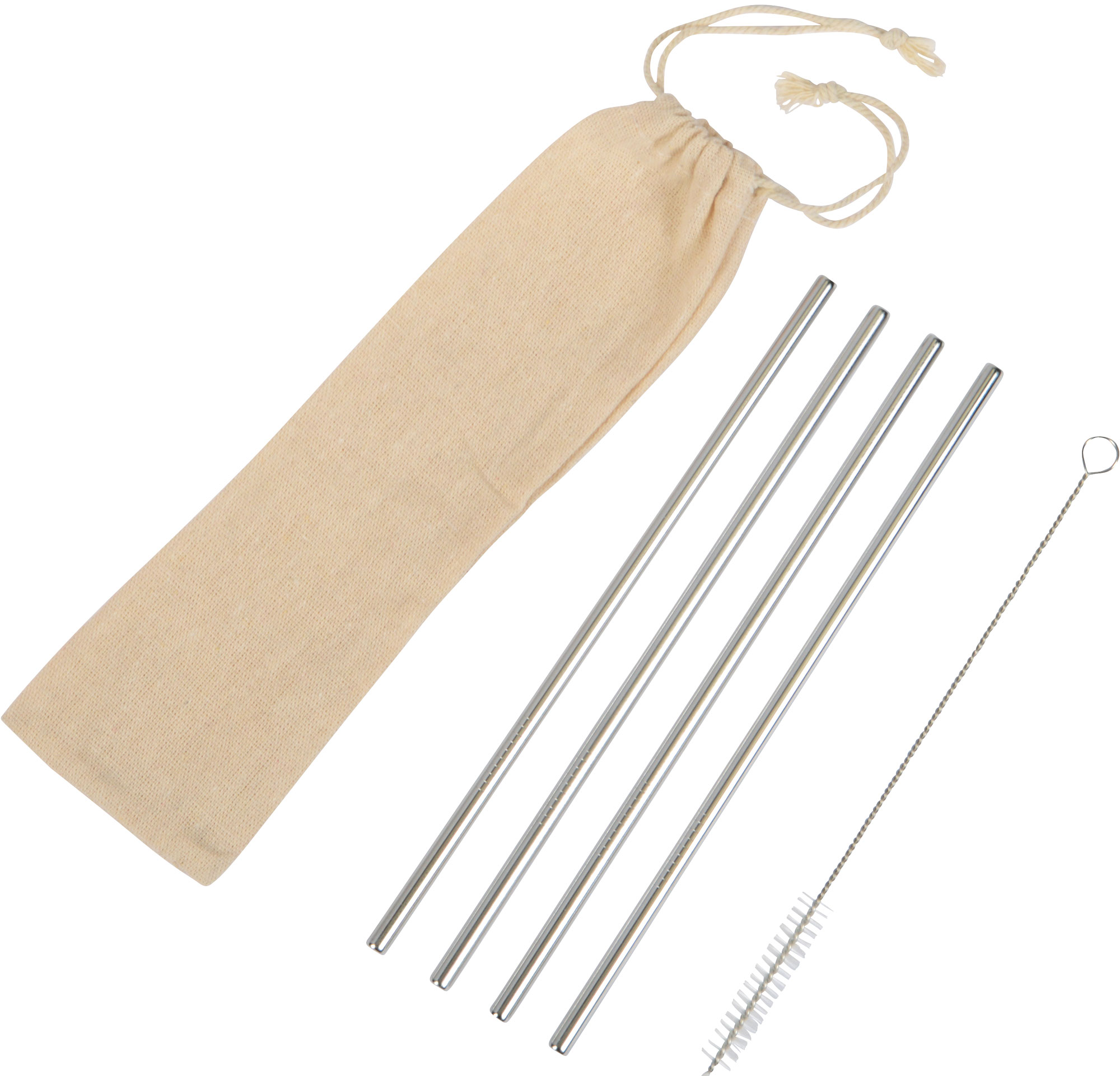 Edelstahl-Strohhalm-Set